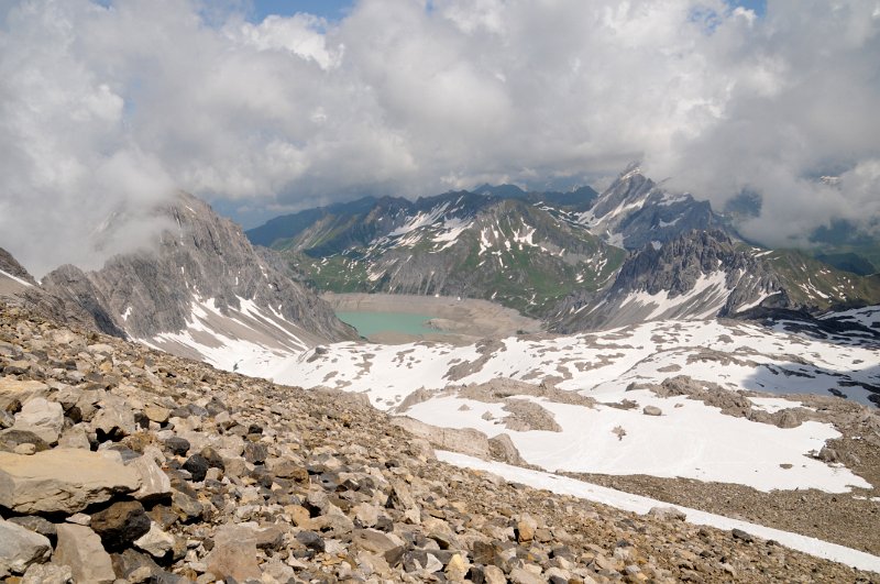 DSC_0025_3.jpg - Pohled na jezero Lünersee je i z této výšky naprosto impozantní.