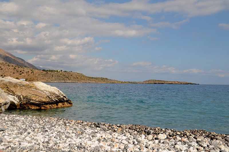DSC_8916_2.jpg - Mramorová pláž (Marble beach, Marmala, Μάρμαρα), kříšťálově čistá voda, oblázková pláž a zasloužené osvěžení po namáhavé túře Aradenskou soutěskou.