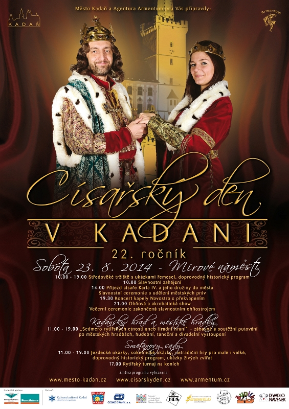 cisarsky-den-2014-web.jpg - V letošním roce 2014 oslavili v Kadani již 22. příjezd Karla IV. se svoji družinou do královského města.