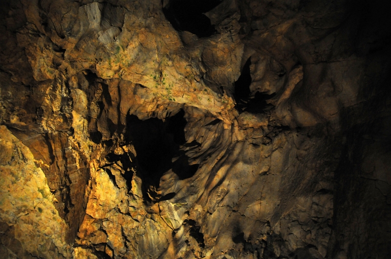 DSC_9667_1.jpg -  Jeskyni tvoří dva vzájemně spojené mohutné dómy s přilehlými chodbami. V částech bližších vchodu sídlil člověk starší doby kamenné, jehož pozůstatky byly nalezeny v jeskynních hlínách vedle kostí čtvrtohorních zvířat, zejména medvědů (unikátní je hromadný nález koster jeskynních medvědů v jednom z komínů jeskyně).