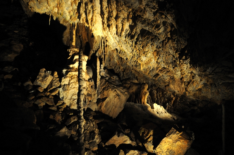 DSC_9873_1.jpg - Celá Kateřinská jeskyně je protažena od vchodu směrem k severovýchodu někam k vodním dómům Punkvy a k Pohádkovému (Masarykovu) dómu a dále k obci Ostrov.