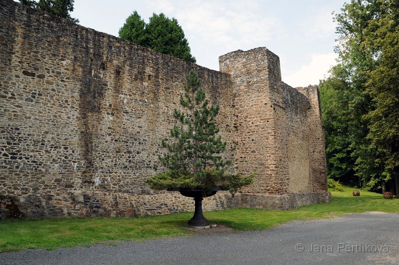 DSC_3306_1.jpg - Zříceninu gotického hradu, zámek a galerii nalezneme nad osadou Klenová, pojmenované podle hojného výskytu javoru klenu.