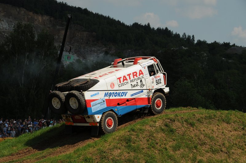 DSC_2862.JPG - Tatra 815, speciál upravený pro závod Paříž-Dakar z počátku 90. let, se kterým jezdil Karel Loprais.